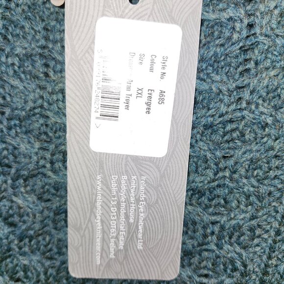 Men's  IRELAND'S EYE 1/4 Zip Cable Knit Merino Wool Aran Island Sweater - Picture 12 of 14